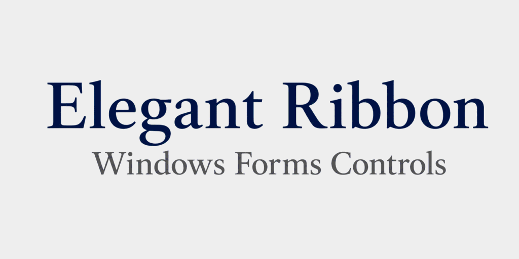 Elegant Ribbon Windows Forms Controls